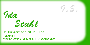 ida stuhl business card